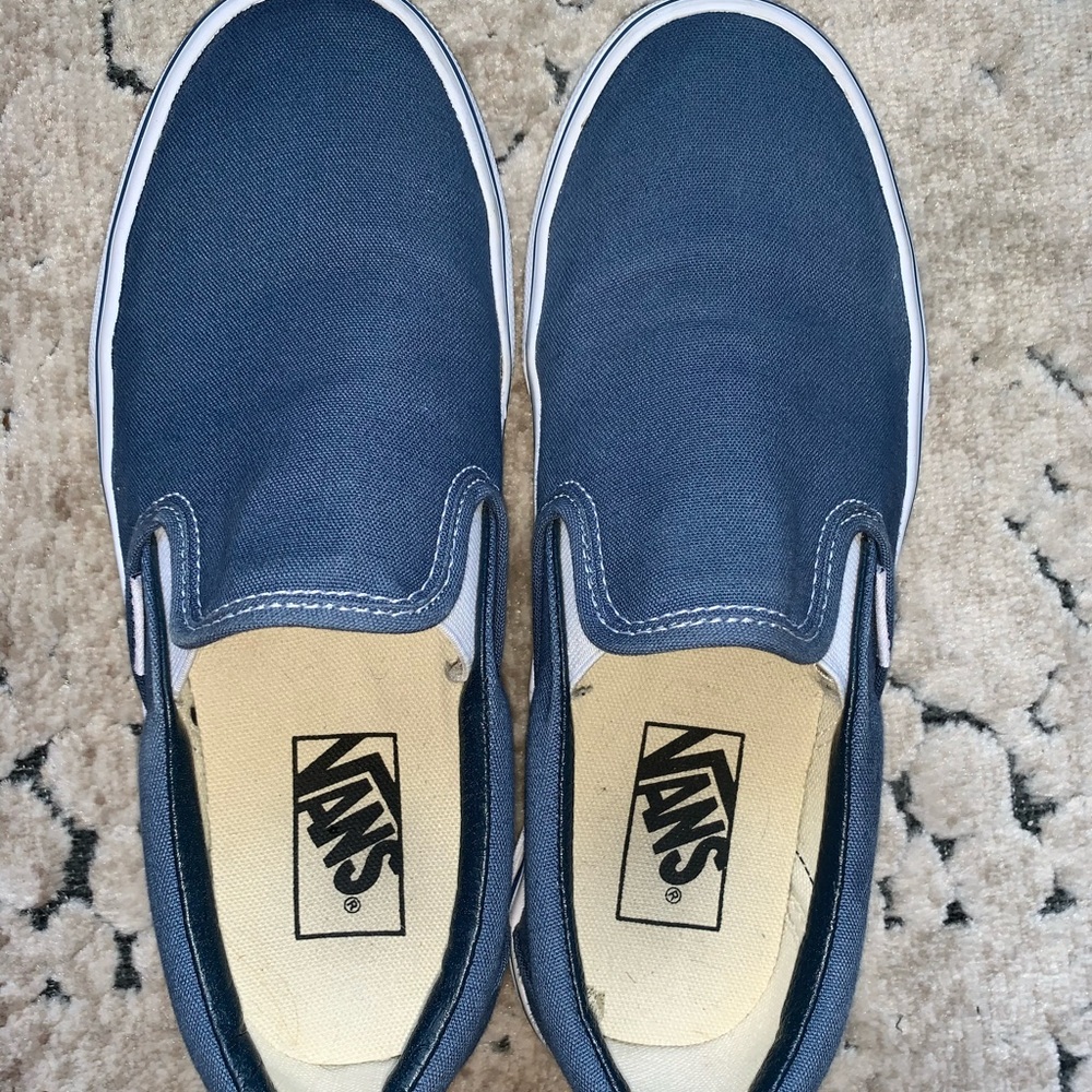 Vans slip ons classic blue!